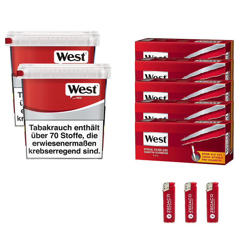 West Volumentabak Red Giga Eimer Aktion Large Extra Hülsen