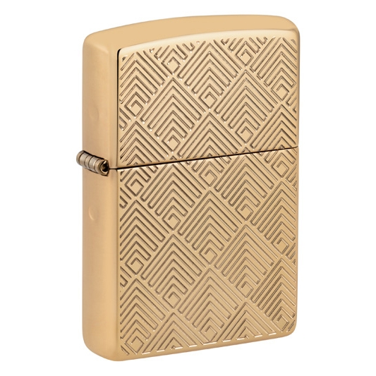 Zippo Armor Pattern Messing poliert