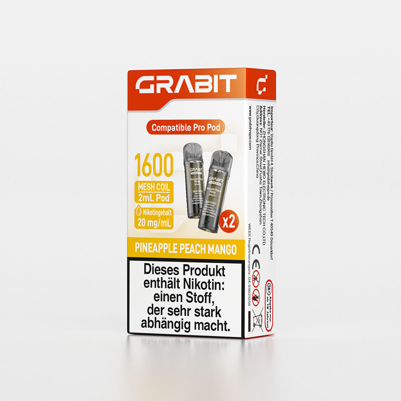 Grabit Pro Pineapple Peach Mango 20mg Prefilled Pods