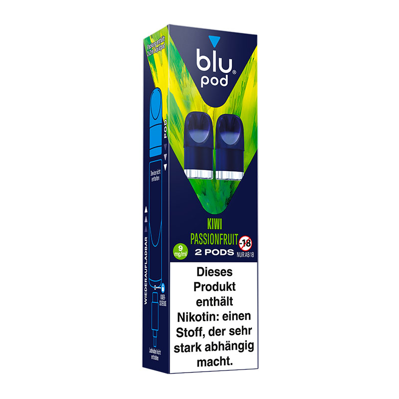 Blu Pod Kiwi Passionfruit 9mg Prefilled Pods Packung