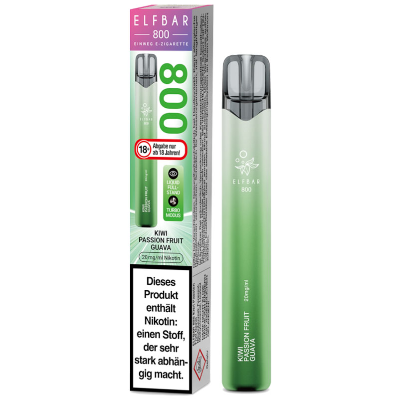 Elfbar 800 Kiwi Passionfruit Guava 20mg Einweg E-Zigarette