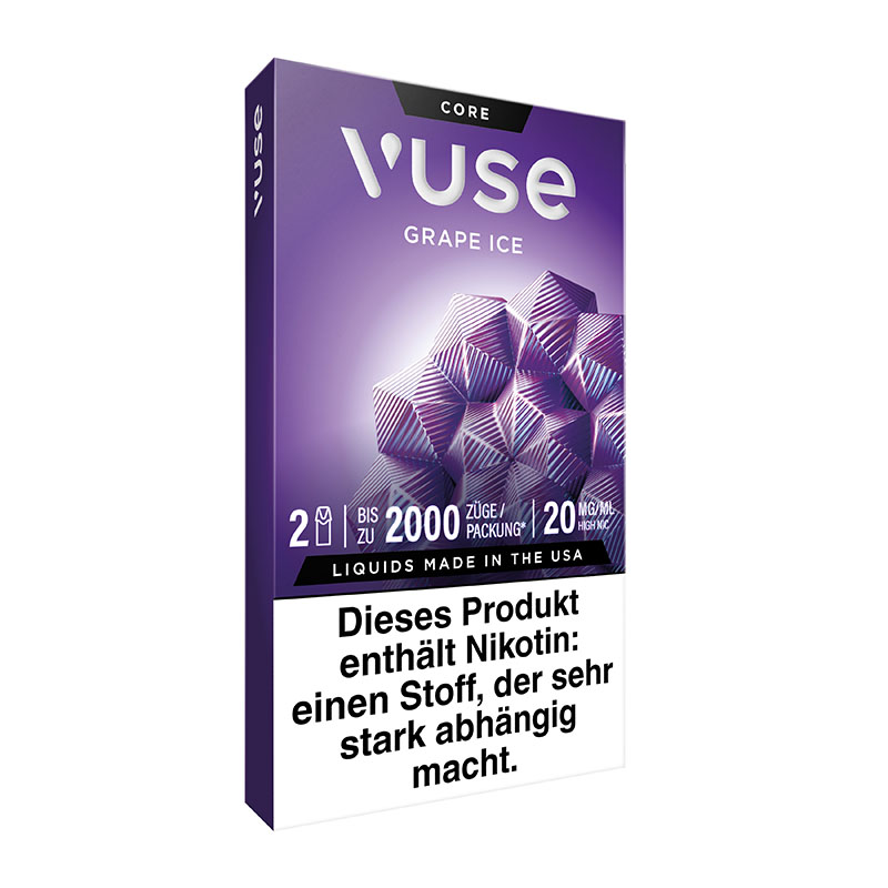 Vuse Grape Ice 20mg Prefilled Pods Side