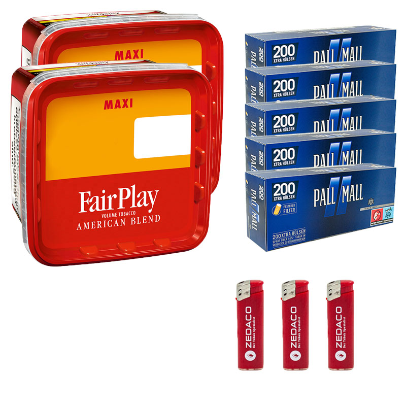 Fair Play Red Giga Volumentabak Eimer Aktion Large Pall Mall Blau