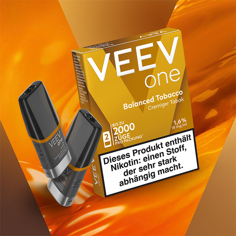 Veev One Balanced Tobacco 18mg Prefilled Pods Flavourcard