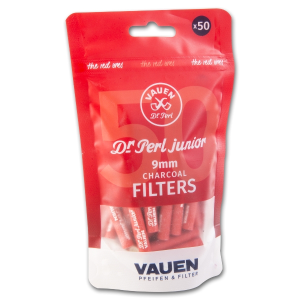 Vauen Dr. Perl Junior Pfeifen Aktivkohlefilter The Red Ones Packung