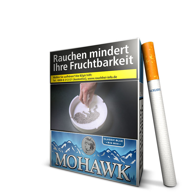 Mohawk Blue Big Pack Zigaretten Schachtel