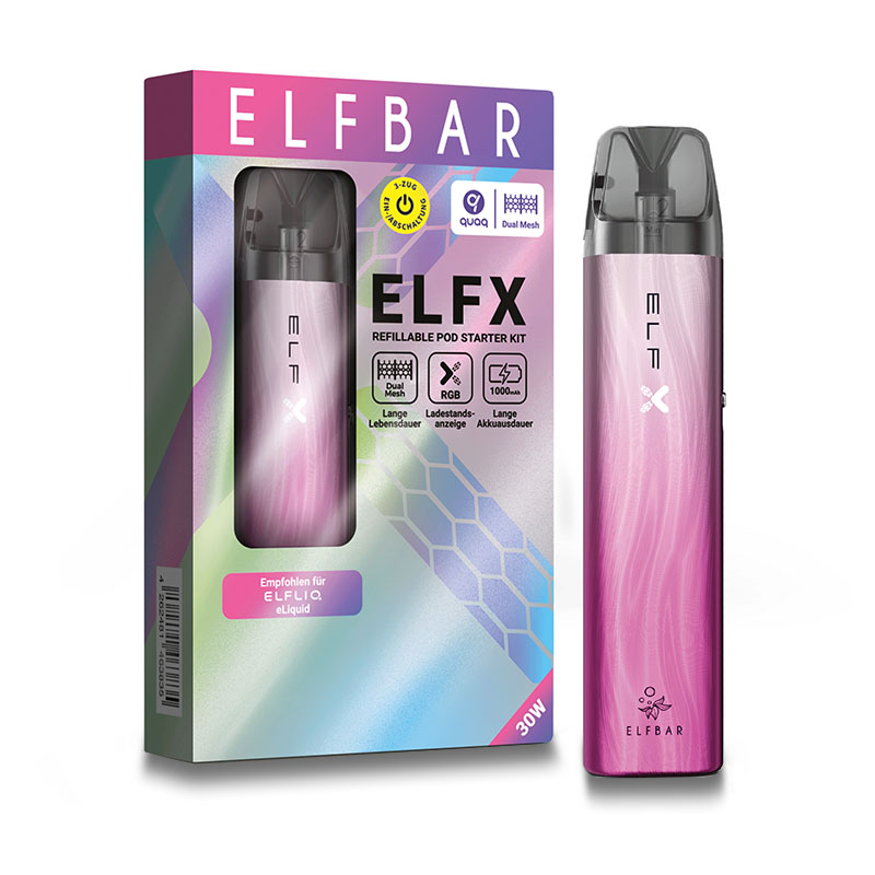 Elfbar Elfx Silber-Pink E-Zigarette