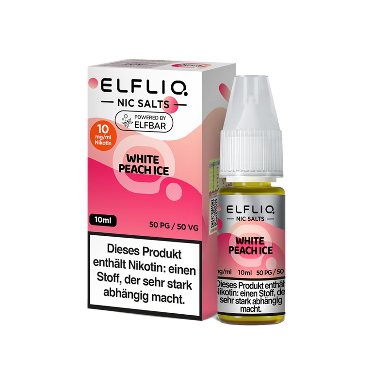 Elfbar Elfliq White Peach Ice 10mg Nikotinsalz