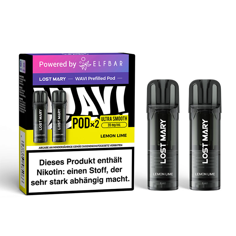 Lost Mary Wavi Lemon Lime 20mg Prefilled Pods Packung