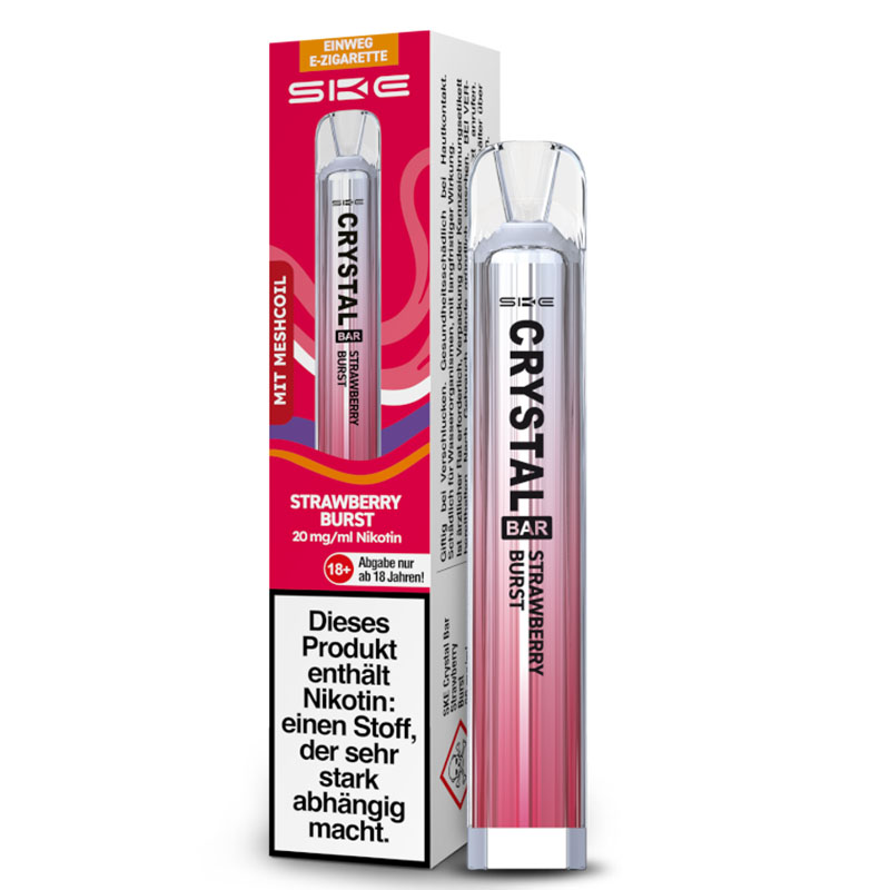 SKE Crystal Bar Strawberry Burst 20mg Einweg E-Zigarette