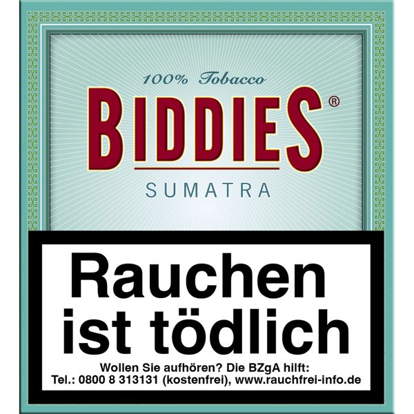 Biddies Sumatra Zigarillos Schachtel