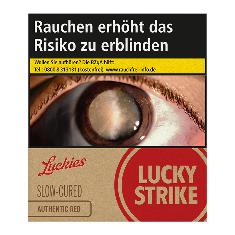 Lucky Strike Authentic Red Super Zigaretten Schachtel
