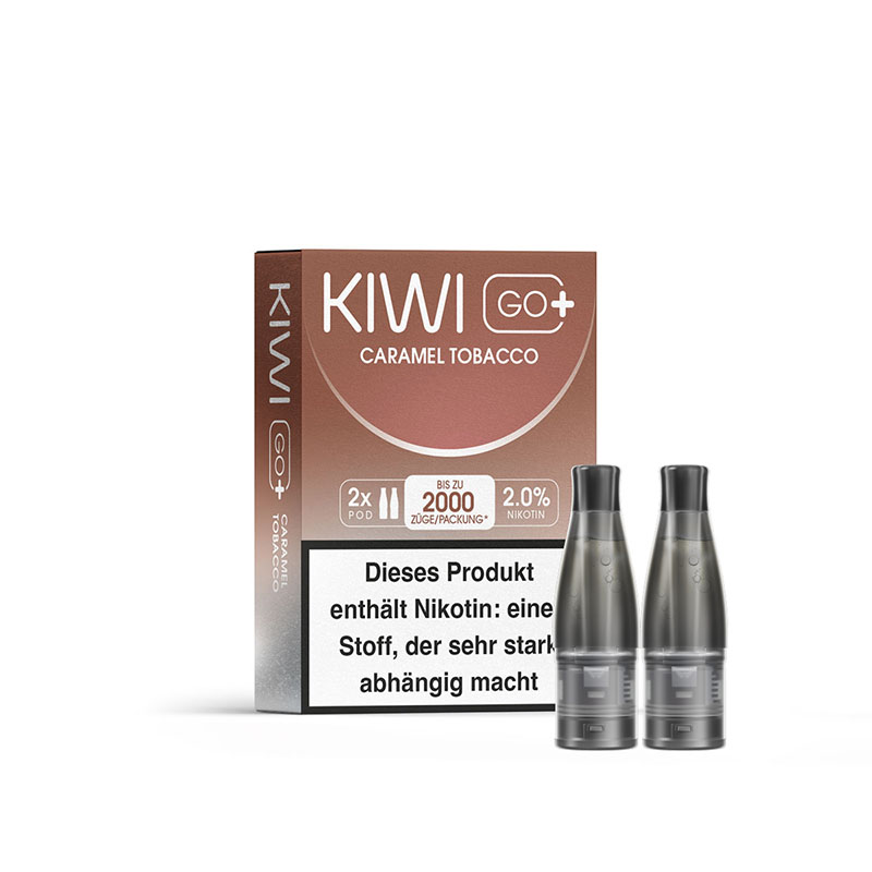 KIWI Go+ 20mg Prefilled Pods Packung Caramel Tobacco