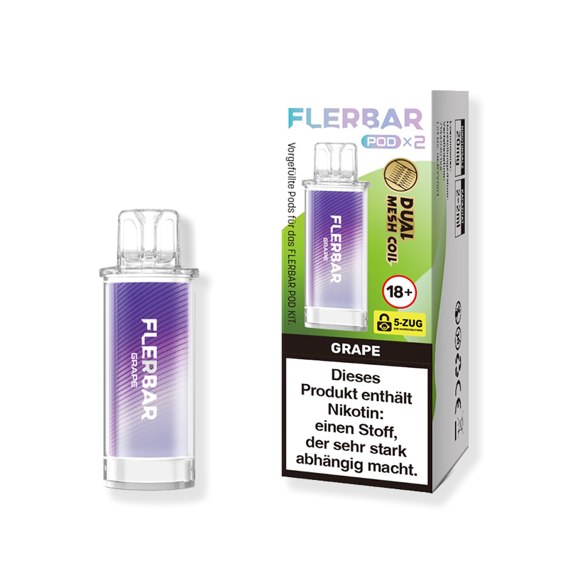 Flerbar Grape 20mg Prefilled Pods