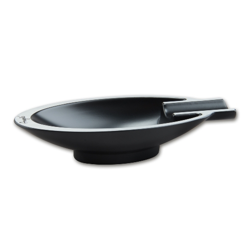 Cigarrenascher Metall Angelo oval schwarz matt
