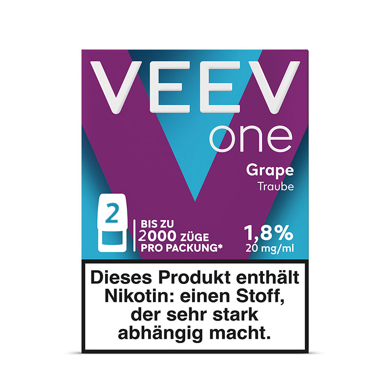 Veev One Grape 20mg Prefilled Pods Packung Front