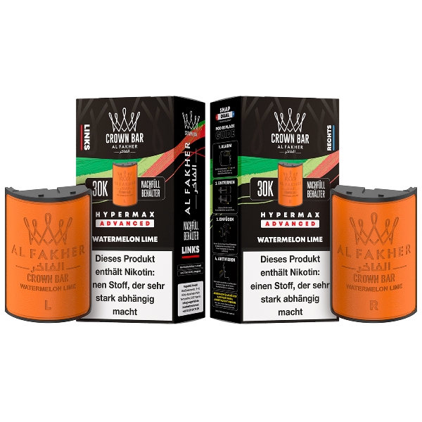 Al Fakher Hypermax Watermelon Lime 6mg Prefilled Pods