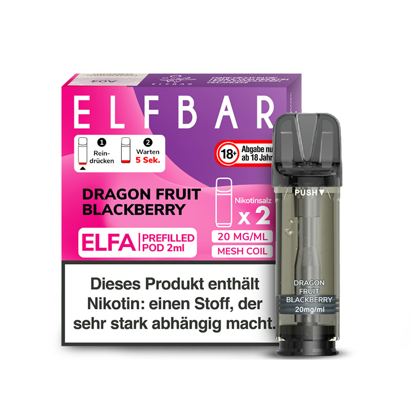Elfbar Elfa Pods Dragon Fruit Blackberry - 20mg Nikotin