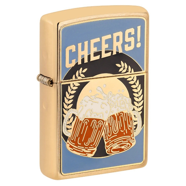Zippo Messing gebürstet Beer Logo