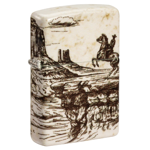 Zippo color Wild West Scene Design