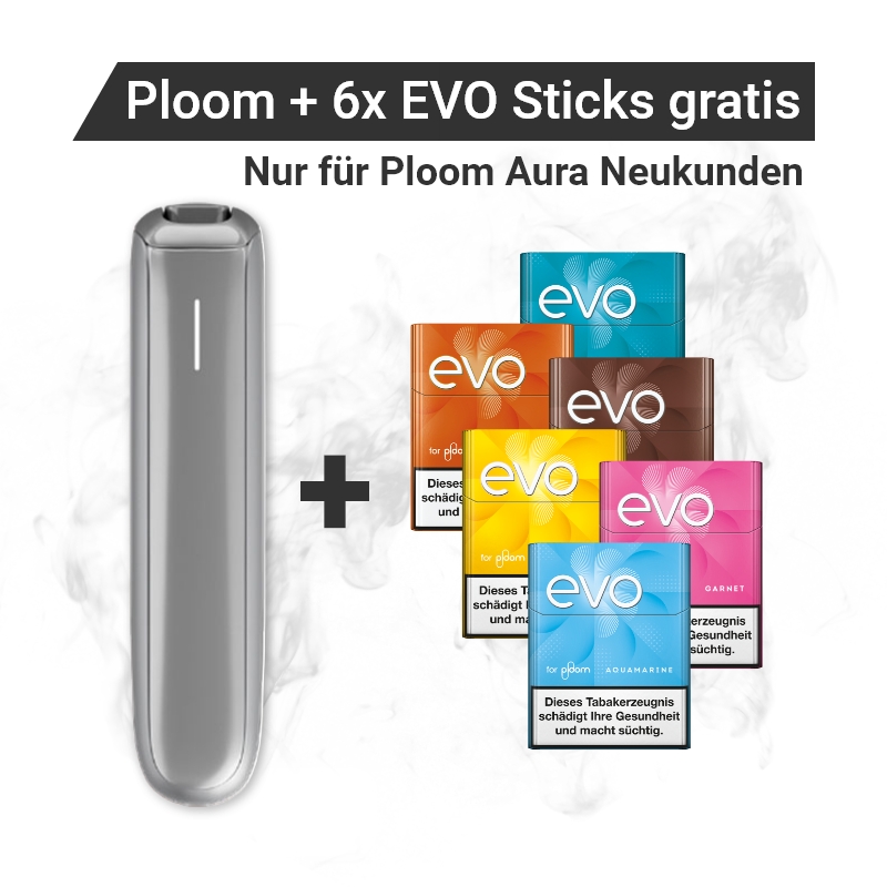Ploom Aura Device Lunar Silver + gratis EVO Sticks