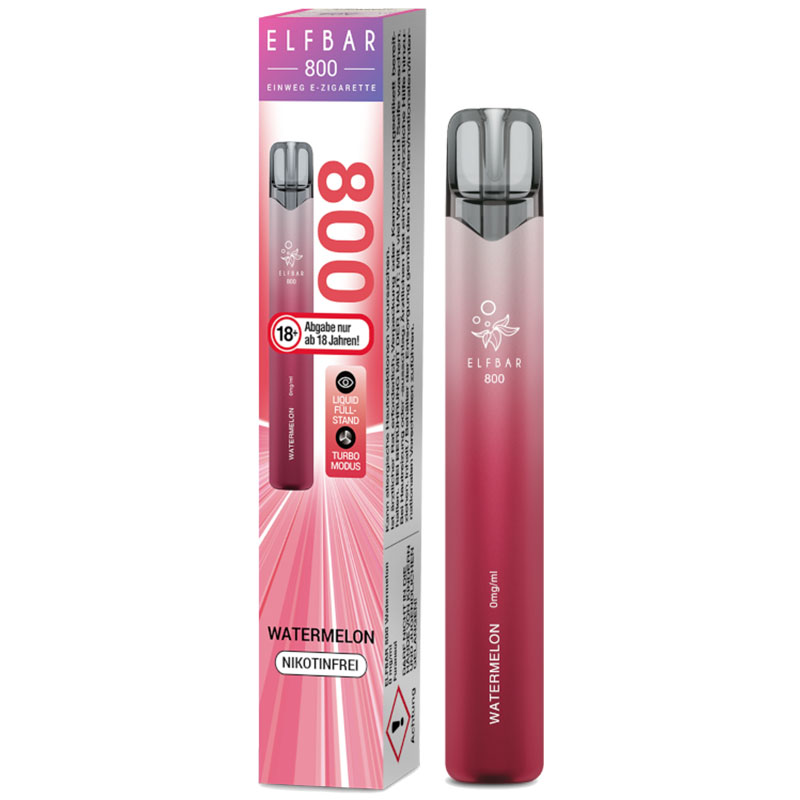 Elfbar 800 Watermelon 0mg Einweg E-Zigarette