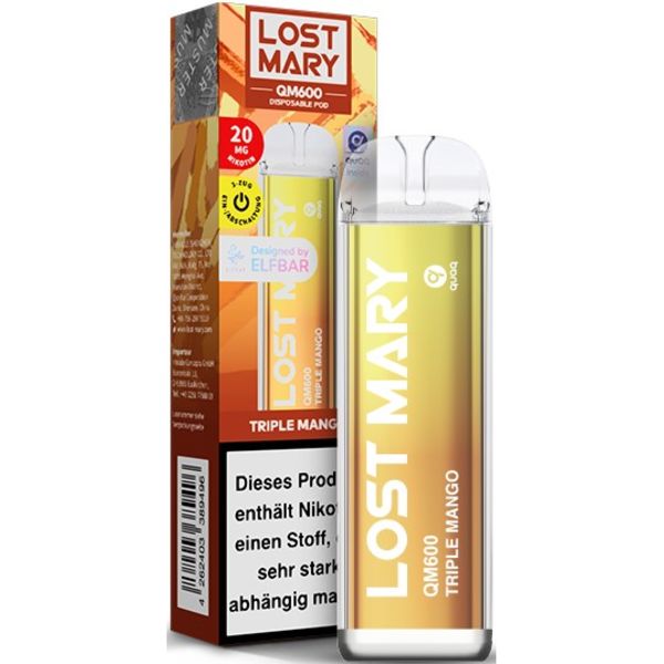Lost Mary QM600 Triple Mango CP Einweg E-Zigarette