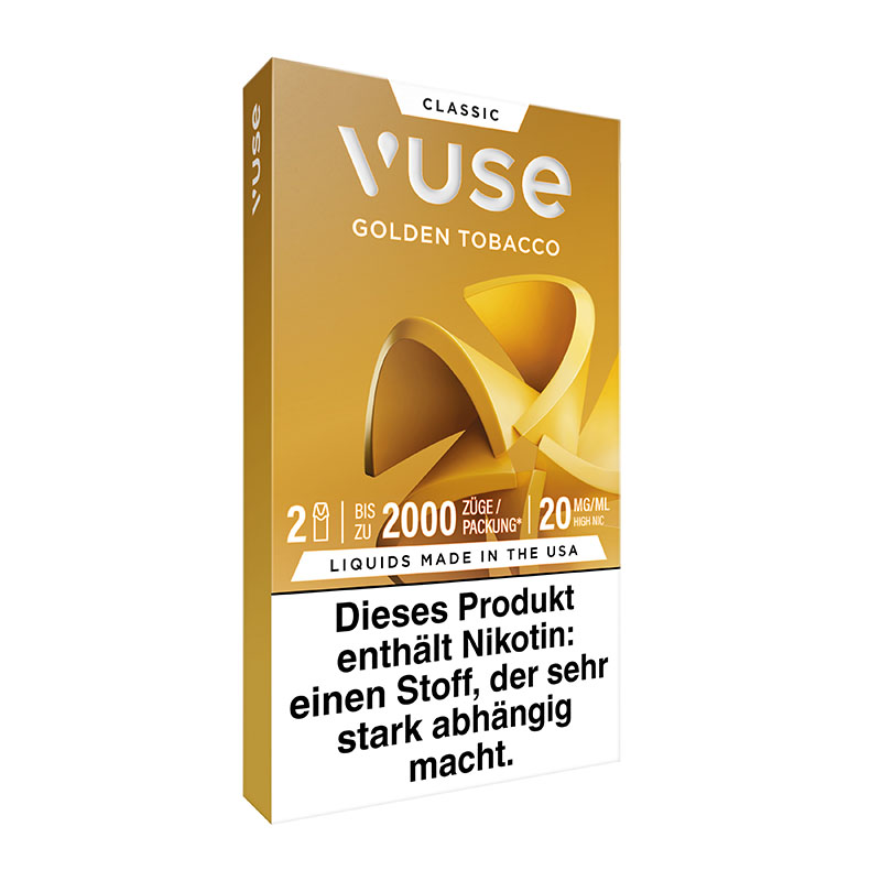 Vuse Golden Tobacco 20mg Prefilled Pods Side