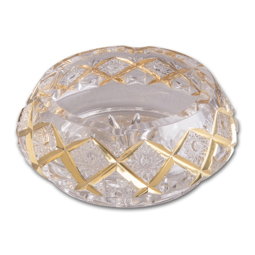 Glasascher Elegance Böhmisches Kristallglas transparent/gold