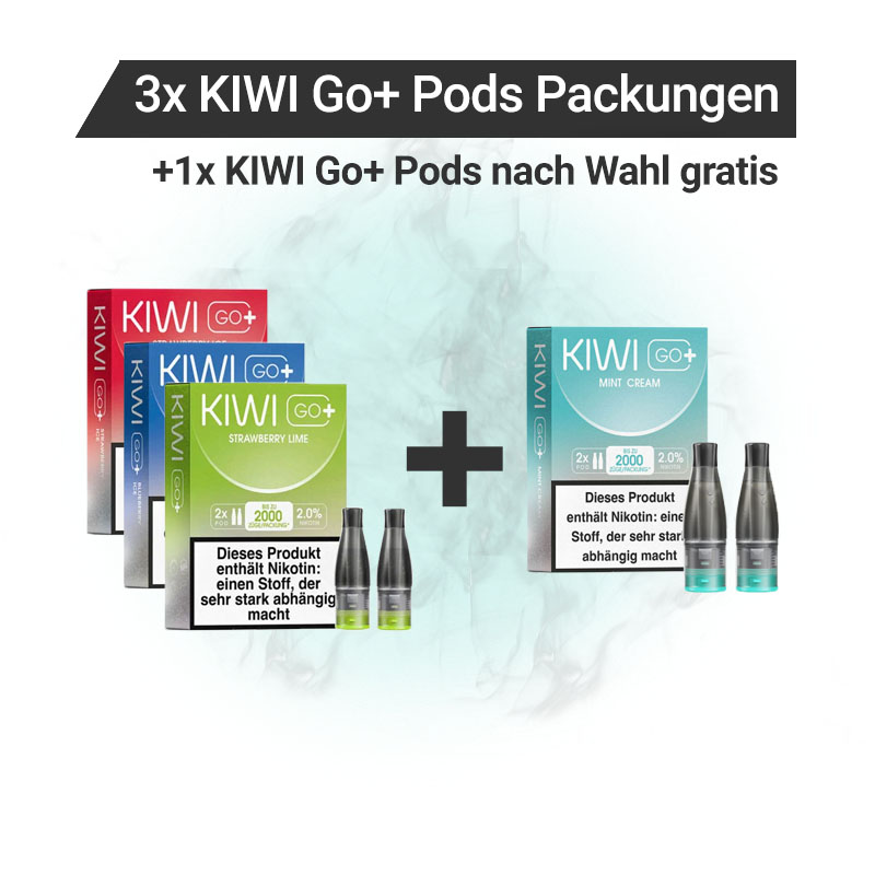 KIWI Go+ Pods + Gratis Pods Aktion