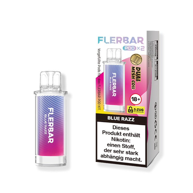 Flerbar Blue Razz 20mg Prefilled Pods