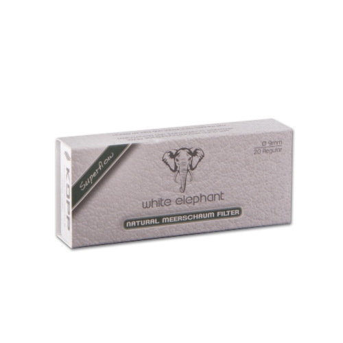 Pfeifenfilter Naturmeerschaum White Elephant 9mm 20er Packung