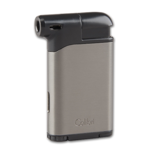 Pfeifenfeuerzeug Piezo COLIBRI Pacific schwarz/silber matt