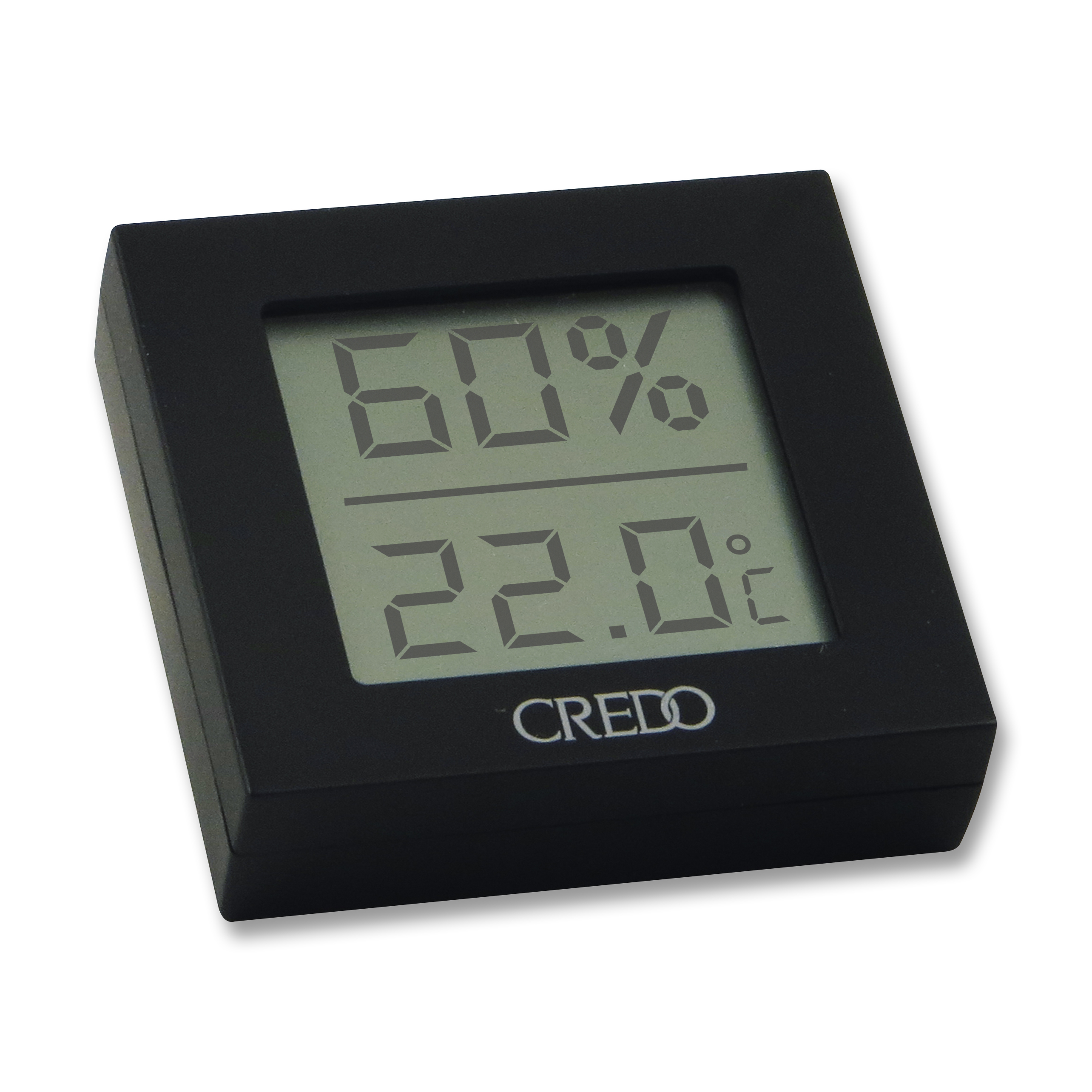 Humidorzubehör Thermo und Hygrometer Credo Electronic schwarz