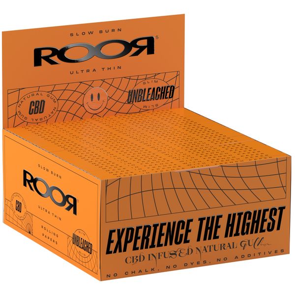 Roor Unbleached Slim Zigarettenpapier Packungen