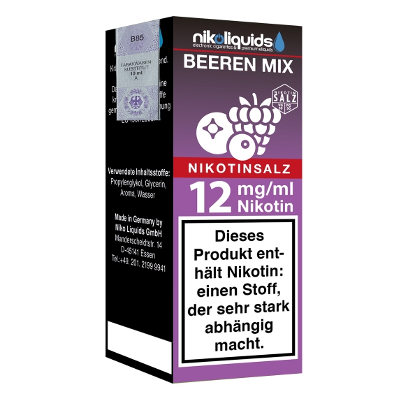 Nikoliquids Beeren Mix 12mg Liquid Flasche