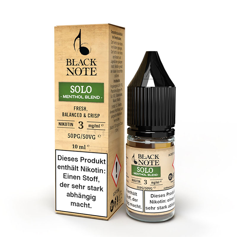 Black Note Solo V2 3mg Liquid Flasche
