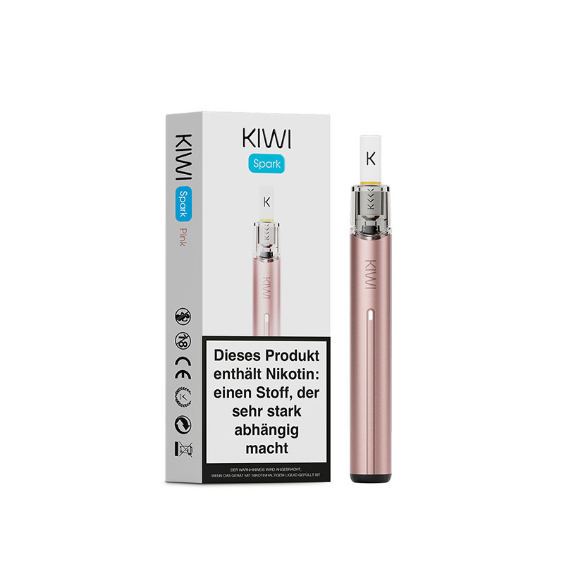 KIWI Spark Kit E-Zigarette Pink mit Packung