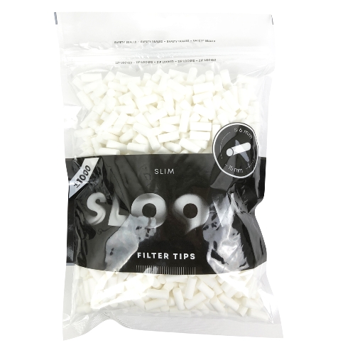 Sloow Black Filter Tips Slim 1000 Stück Beutel