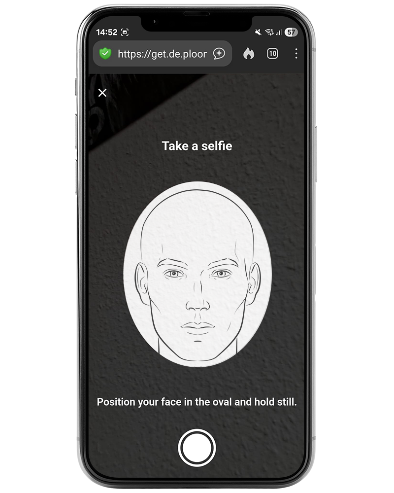 Ploom Aura Registrierung - Selfie machen