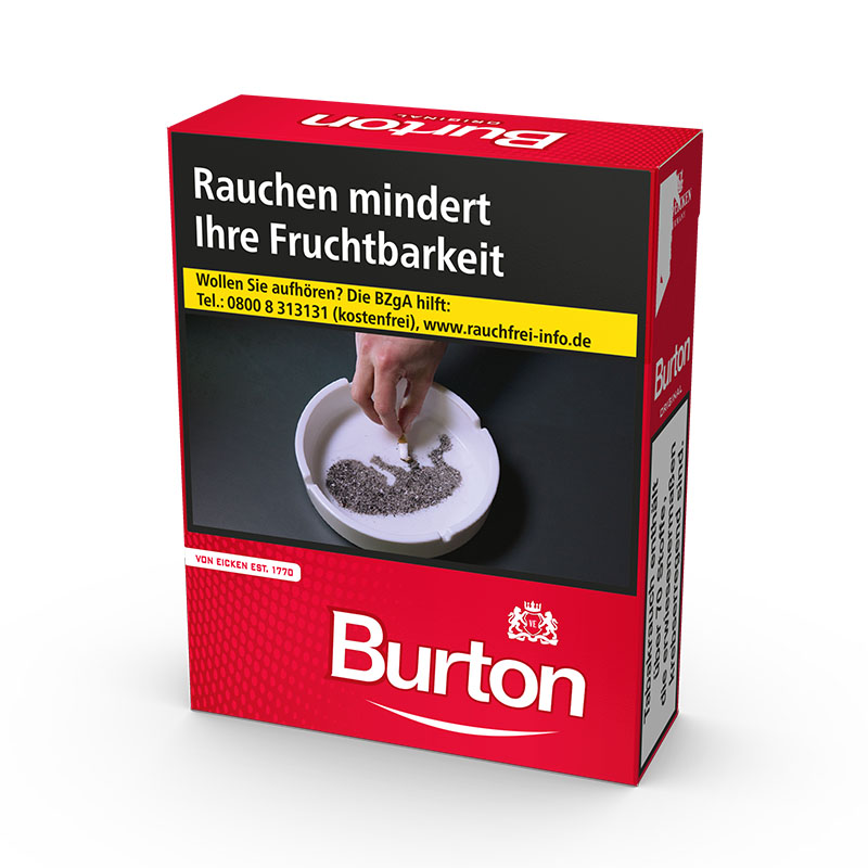 Burton Red Big Pack Zigaretten Packung