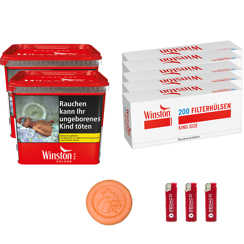 Winston Volumentabak Red Giga Eimer Aktion Large mit Befeuchter