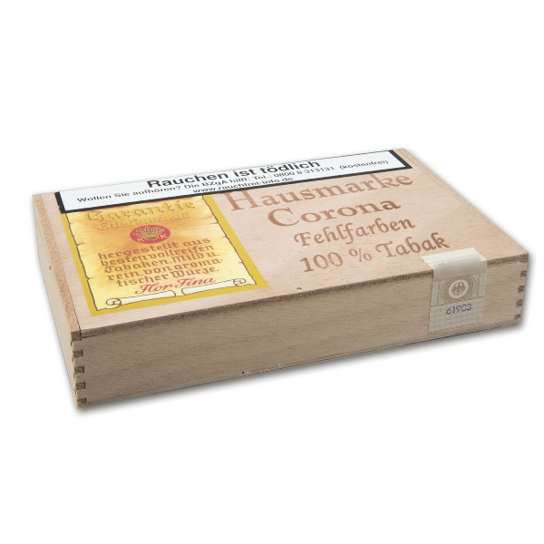 Hausmarke Fehlfarben Sumatra Corona Zigarren Kiste