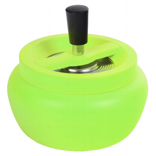 Schleuderaschenbecher Metall neon grün matt