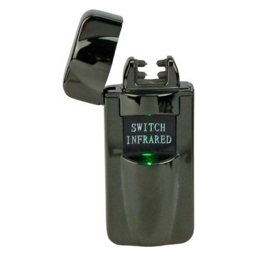 Jean Claude Galaxis Ice USB X-Lichtbogen Feuerzeug Schwarz offen