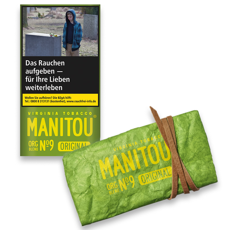Manitou Angebot Tabak Organic Blend No. 9 Green Pouch Gebinde