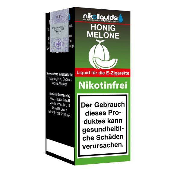 Nikoliquids Honigmelone 0mg Liquid Flasche