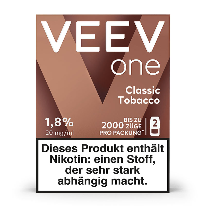 Veev One Classic Tobacco 20mg Prefilled Pods Packung Front