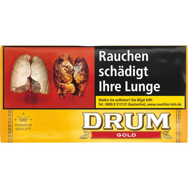 Drum Gold Tabak Pouch