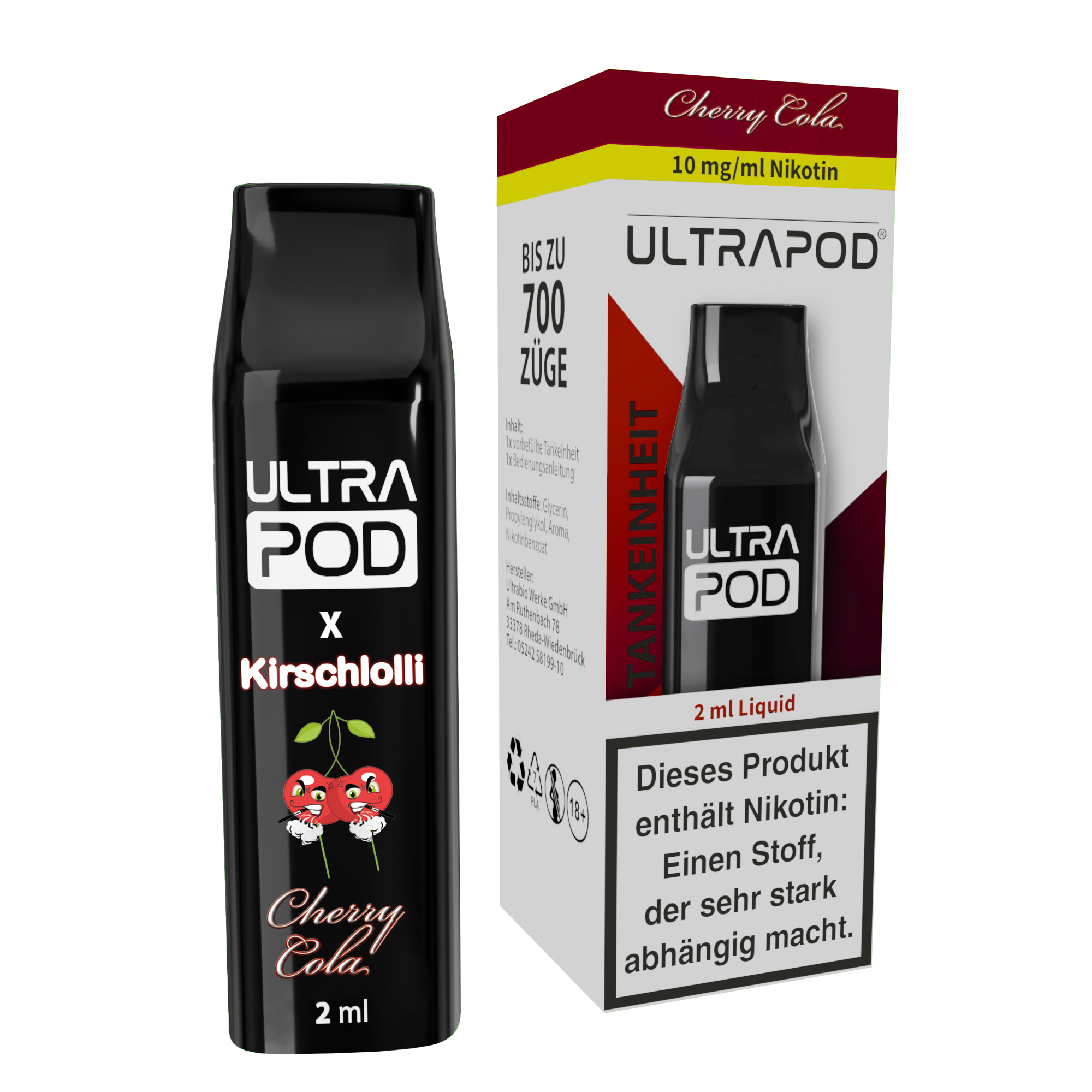 Ultrabio Ultrapod Cherry Cola 10mg Liquidpod